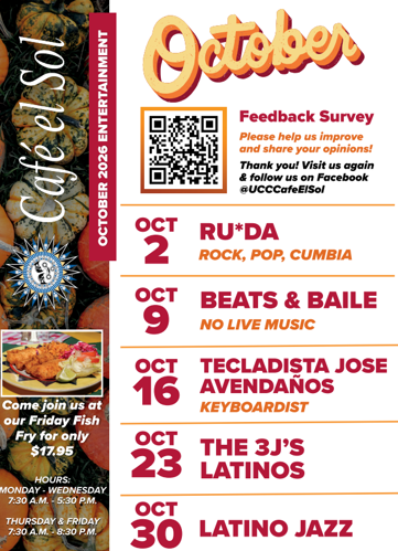 La Pena October Schedule