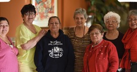 Group of senior ladies standing together