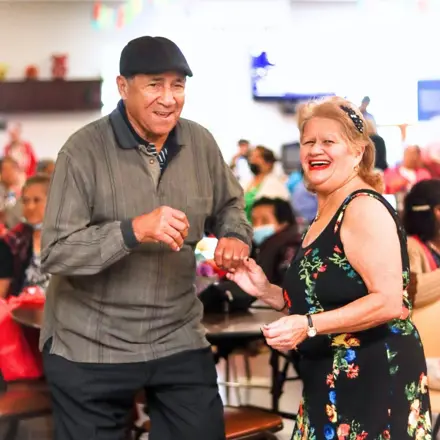 Male and Femail senior dancing